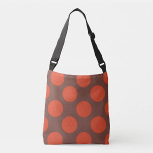 Sac Ajustable Grand dessin pois rouge sur brun