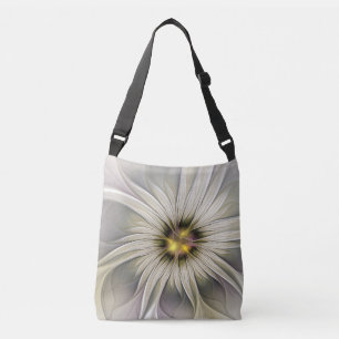 Sac Ajustable Grande Fleur d'ivoire, Abstrait Art Fractal Modern
