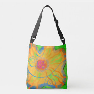 Sac Ajustable Grande Fleur Jaune Art Abstrait