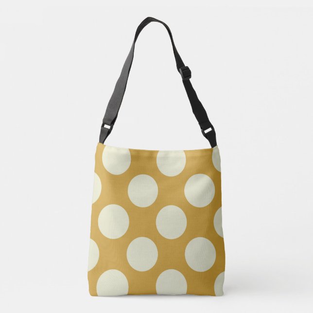 Sac Ajustable Grands cercles verts pois design sur jaune (Dos)