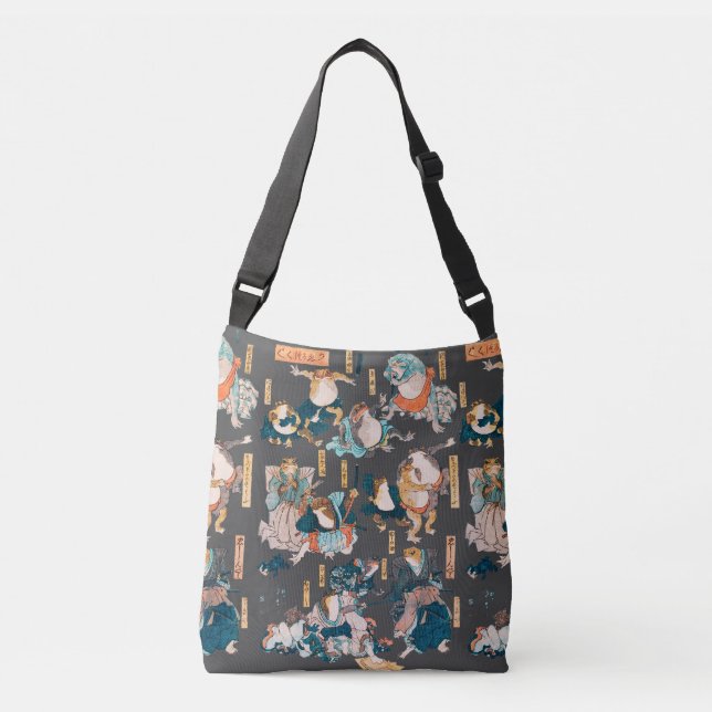 Sac Ajustable Grenouilles japonaises ukiyo-e Froggies (Devant)
