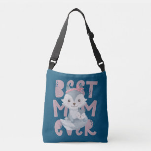 Sac Ajustable Grey Fox Mom and Cub - Best Mom Ever