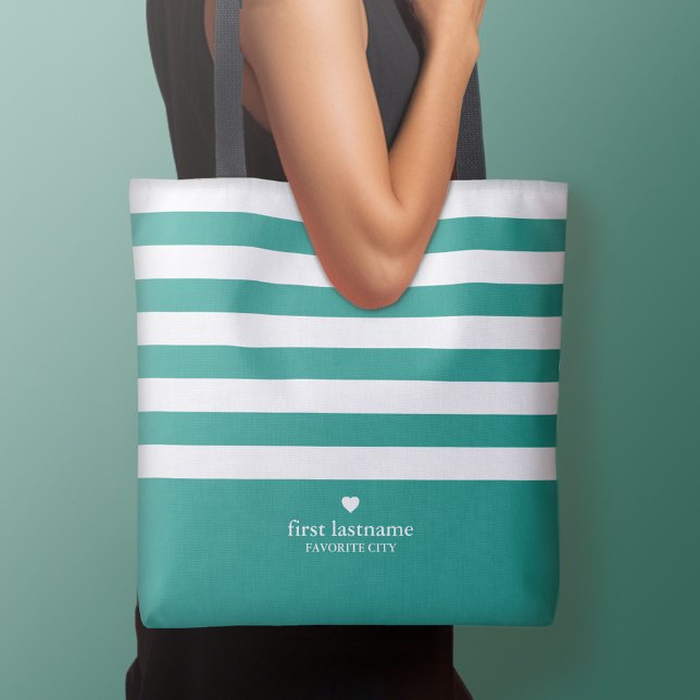 Sac Ajustable Grilles modernes avec Monogramme cardiaque haut de (Personalized tote bag - add your name or other text)