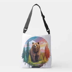 Sac Ajustable Grizzly Oear Vector Art Animal Majestic Nature