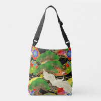 Grue et bonsai Kimono tissu japonais inspiré