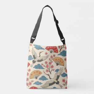 Sac Ajustable Grue japonaise motif sakura traditionnel japonais