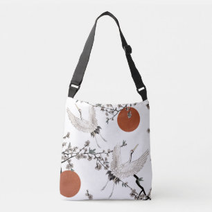 Sac Ajustable Grue japonaise traditionnelle à fleurs de prune