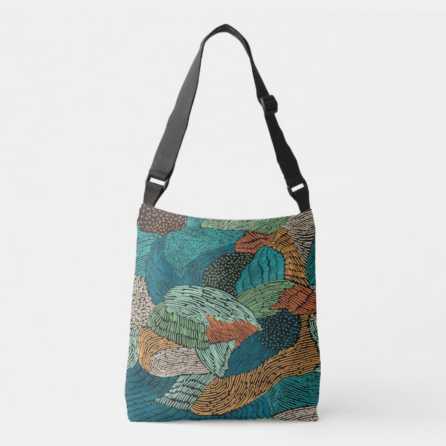Sac Ajustable Grunge Abstrait : Conception Motif transparente. (Devant)