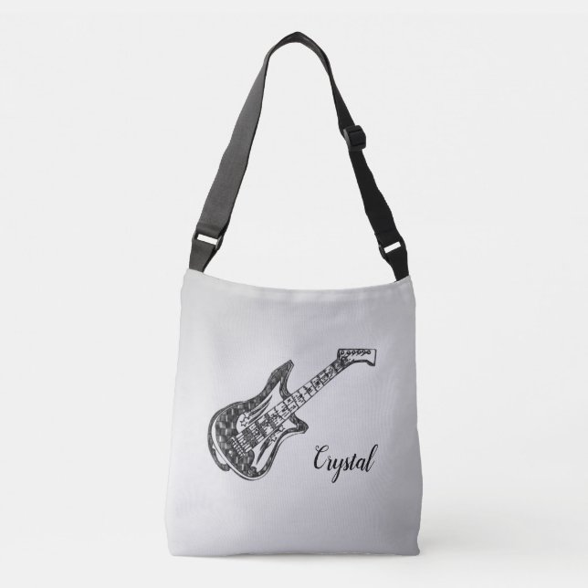 Sac Ajustable Guitare électrique sur argent (Devant)