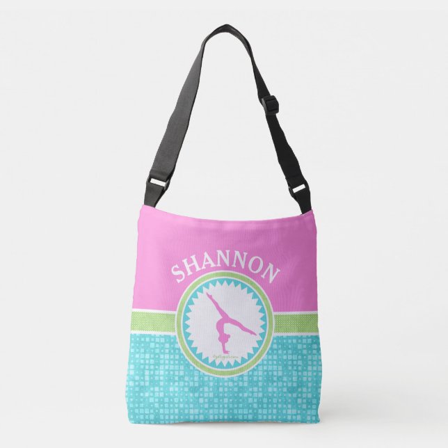 Sac Ajustable Gymnastique Tri En pastel de couleur avec la tuile (Devant)