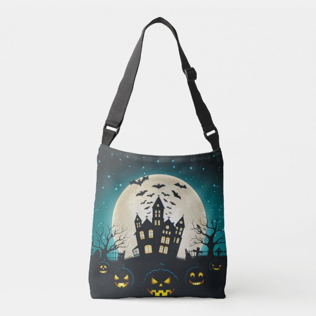 Sac Ajustable Halloween bleu et noir (Devant)