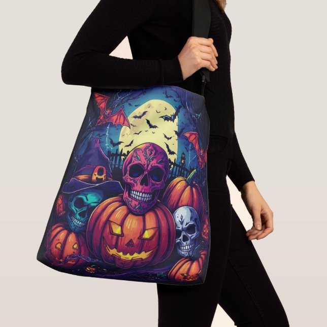 Sac Ajustable Halloween,Chapeau de Sorcière Rose Crâne ,Crâne de (De près)