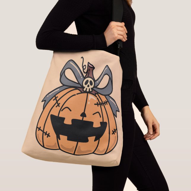 Sac Ajustable Halloween,Citrouille Visage Mignon,Citrouille Drôl (De près)