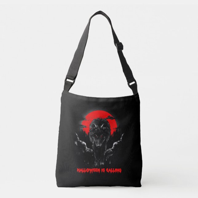 Sac Ajustable Halloween est en train d'appeler : Wolf (Devant)
