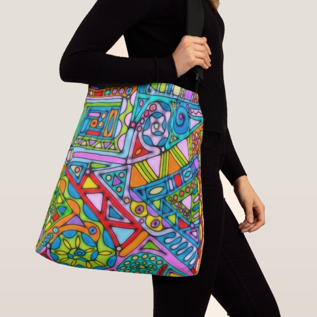 Sac Ajustable Hand And Digitally Painted Pattern Art 53 (De près)