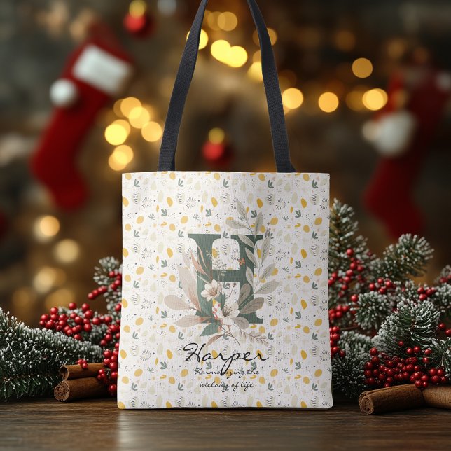 Sac Ajustable Harmonie florale de Harper - Monogramme chic de Bo (Créateur téléchargé)