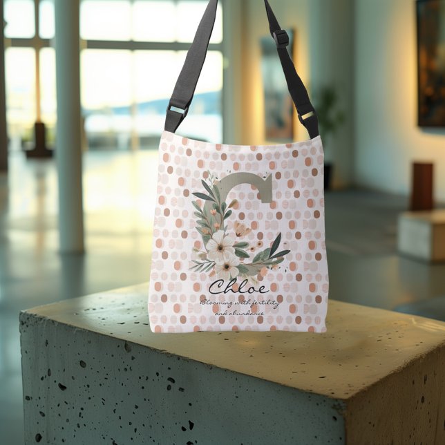 Sac Ajustable Harmonie Naturelle de Chloe - Monogramme Floral Bo (Créateur téléchargé)