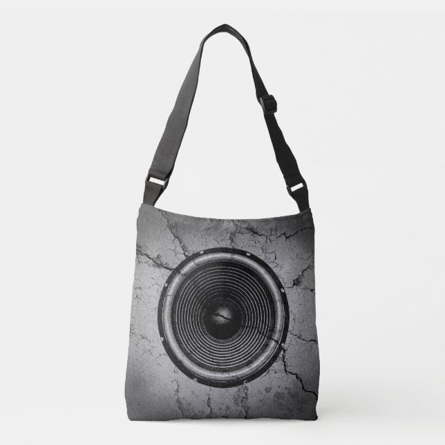 Sac Ajustable Haut-parleur de musique sur un mur fissuré (Devant)