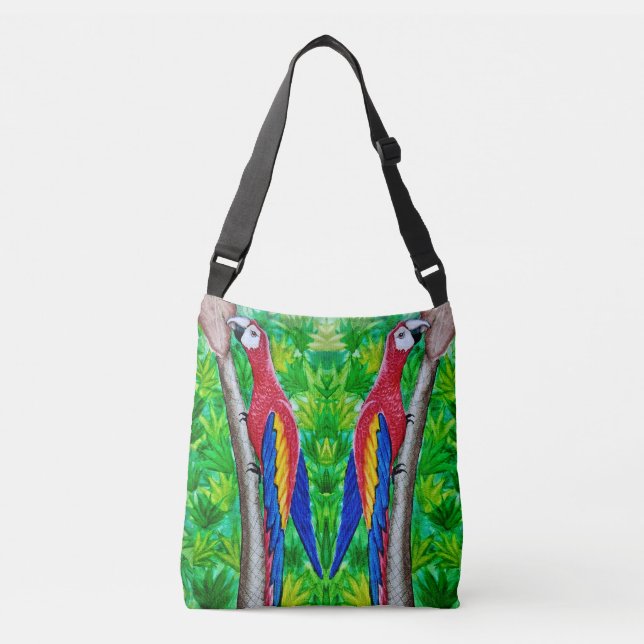 Sac Ajustable Hé, il y a un Ara rouge dans cet arbre !  (Devant)