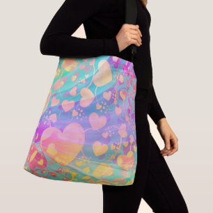 Sac Ajustable Heart Love Motif Pastel Design