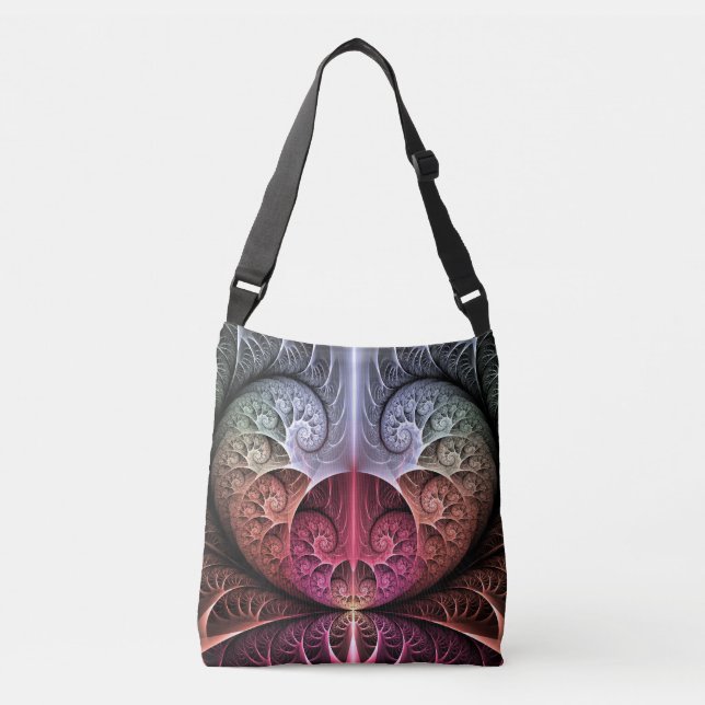 Sac Ajustable Heartbeat, Abstrait surreal Imaginaire Fractal Art (Devant)