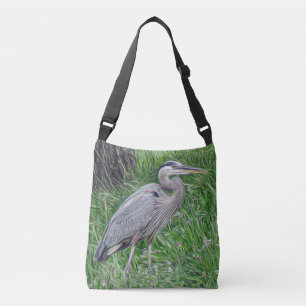 Sac Ajustable Héron de grand bleu photographique d'art