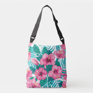 Sac Ajustable Hibiscus et palmiers feuilles