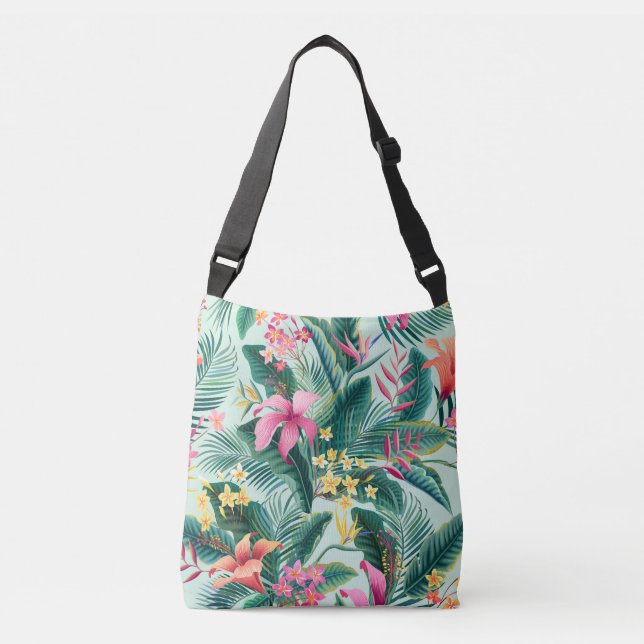 Sac Ajustable Hibiscus tropicaux : Motif Floral sans joint (Devant)