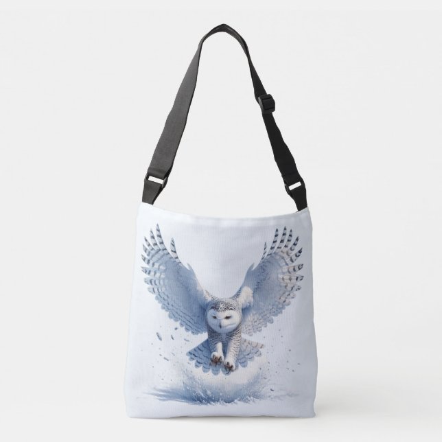 Sac Ajustable Hibou blanc en plein plongeon  (Devant)