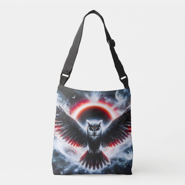 Sac Ajustable Hibou céleste cosmique mystique (Devant)