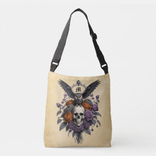 Sac Ajustable Hibou Crâne Roses Violettes et Cuivrées