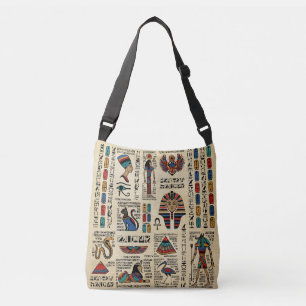 Sac Ajustable Hiéroglyphes et divinités égyptiens sur papyrus
