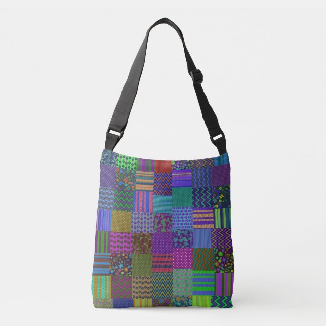 Sac Ajustable Hippie Hipster Cool de Patchwork (Devant)