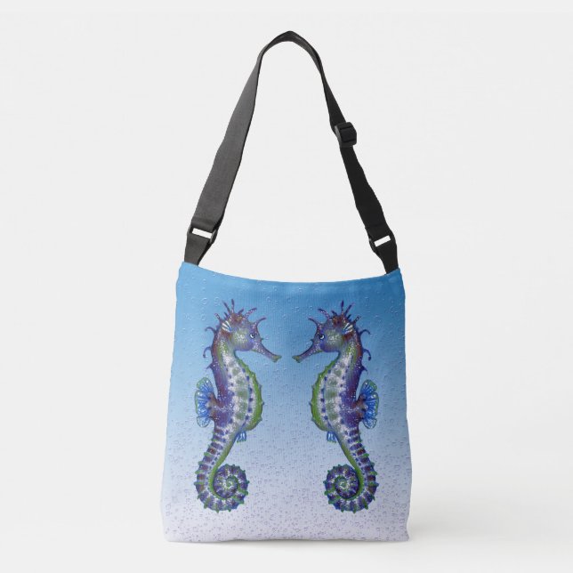 Sac Ajustable hippocampe bleu (Devant)