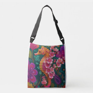 Sac Ajustable Hippocampe-fleur de cerisier – Créature marine hyb