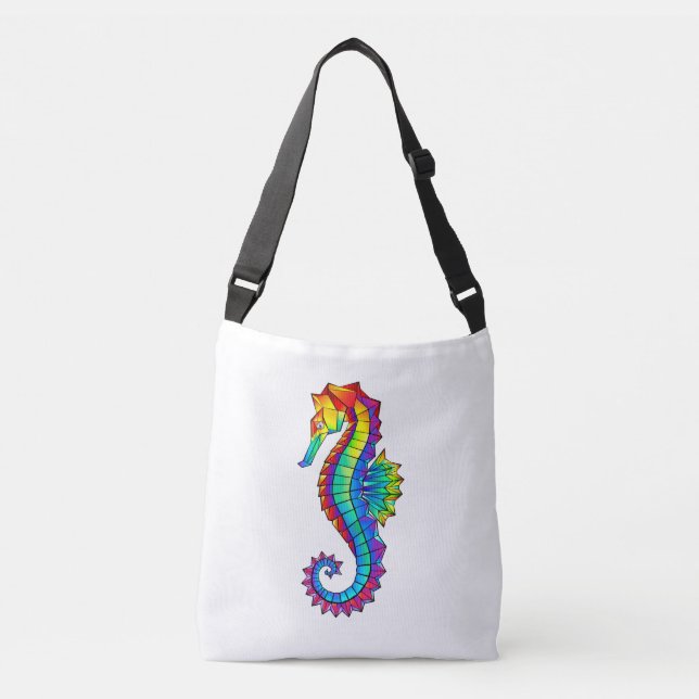 Sac Ajustable Hippocampe polygonal arc-en-ciel (Devant)