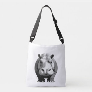 Sac Ajustable Hippopotamus Vector Graphisme Art Portrait Animal