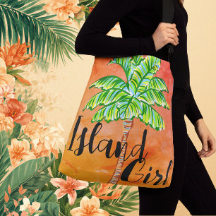 Sac Ajustable Hot Sunny Orange Tropical Palm Tree Island Girl