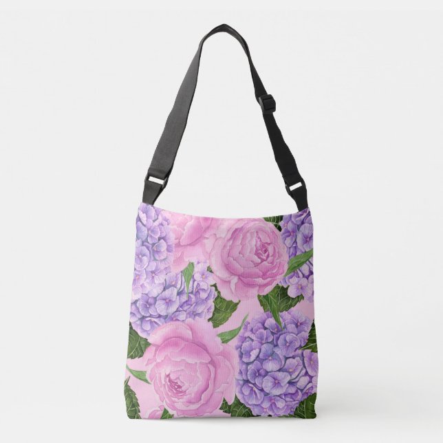 Sac Ajustable Hydrangea et motif de pivoine (Devant)