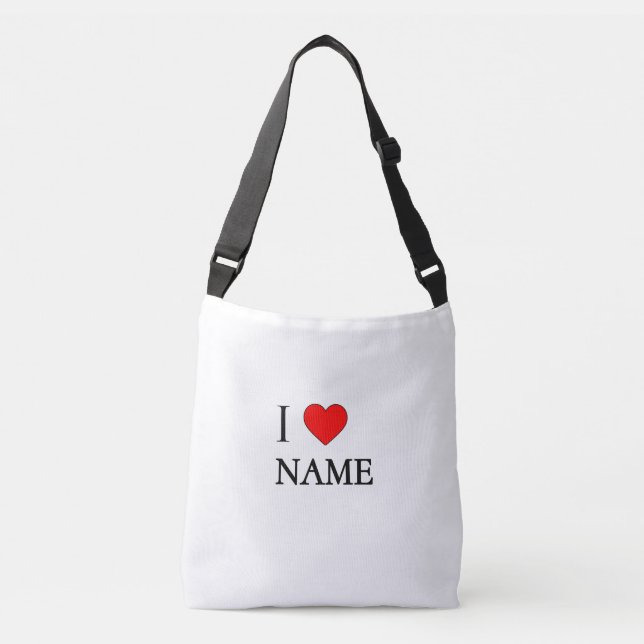 Sac Ajustable I heart name (customisable) (Devant)