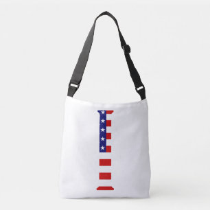 Sac Ajustable I Monogramme superposé sur le drapeau américain cb
