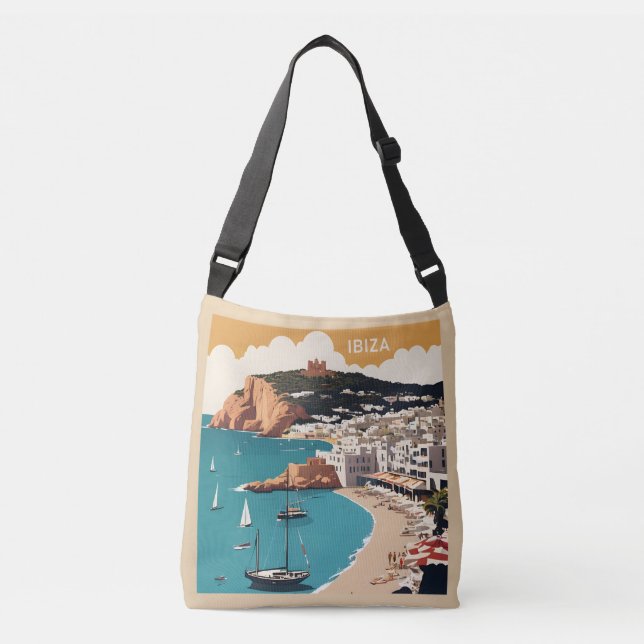 Sac Ajustable Ibiza, Espagne Affiche de voyage (Devant)