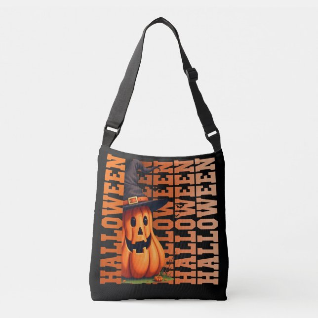 Sac Ajustable Idées de cadeaux de citrouille drôles typographie  (Devant)