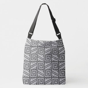 Sac Ajustable Ikat Aztec Tribal - Charbon et gris argenté