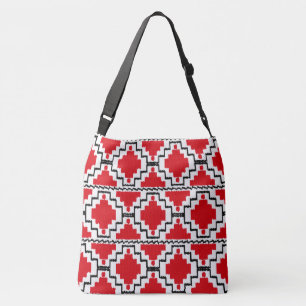 Sac Ajustable Ikat Aztec Tribal - Rouge, Noir et Blanc