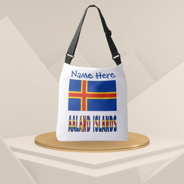 Sac Ajustable Îles Aaland Ålander Drapeau Bleu Personnalisation (Créateur téléchargé)