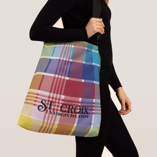 Sac Ajustable Îles Vierges américaines Sainte-Croix USVI Madras (De près)