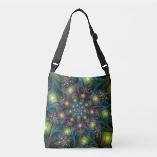 Sac Ajustable Illuminé Abstrait brillant Turquoise violet Fracta