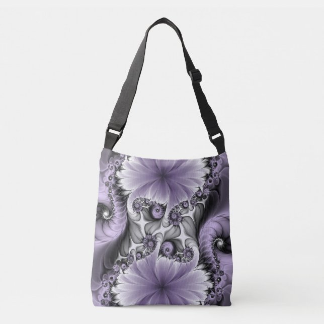 Sac Ajustable Illusion de lilas Art floral abstrait fractal Fant (Devant)