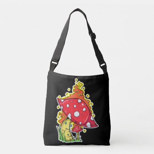 Sac Ajustable Illustration d'art de champignon psychédélique en  (Devant)